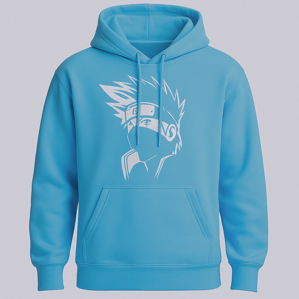 Anime Printed Fleece Hooded Pullover Sweatshirt