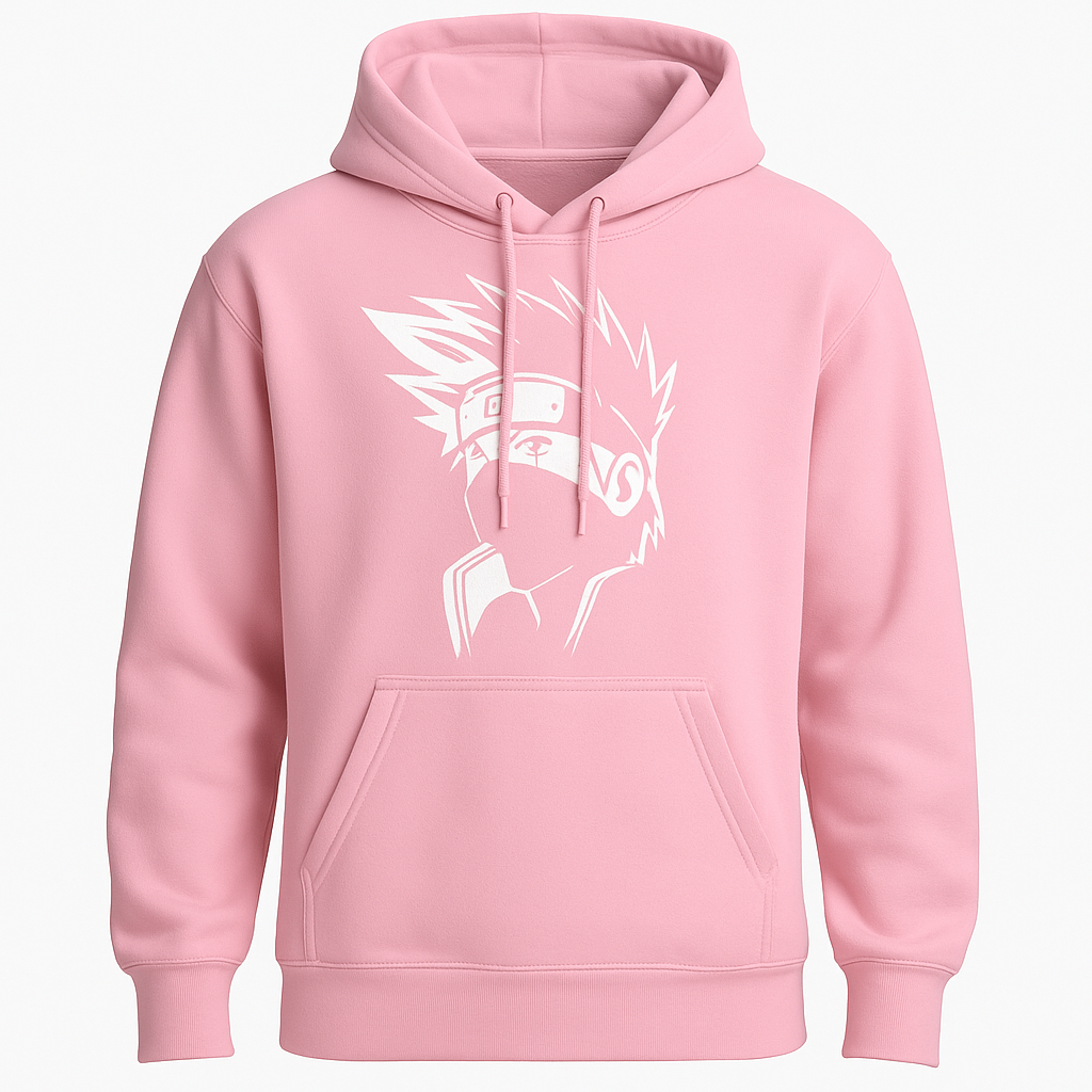 Anime Printed Fleece Hooded Pullover Sweatshirt