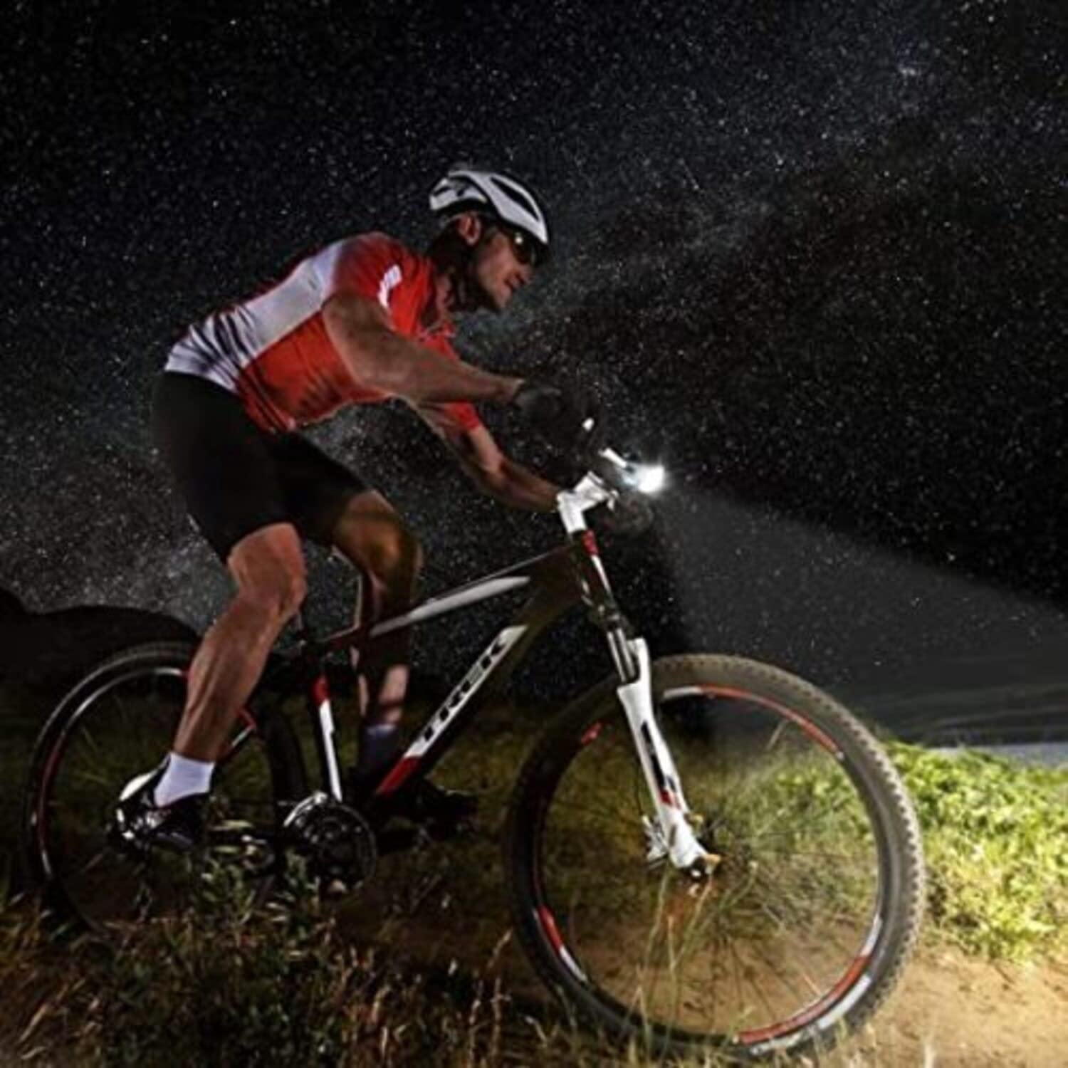 BLACKBELL 2-in-1 USB Rechargeable Bicycle/Bike Horn LED Front Light (3 modes) (Black, Blue)