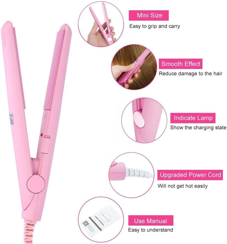 2-in-1 Mini Hair Straightener & Curler