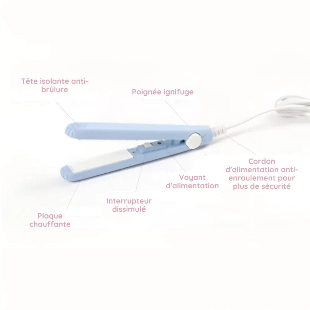 2-in-1 Mini Hair Straightener & Curler