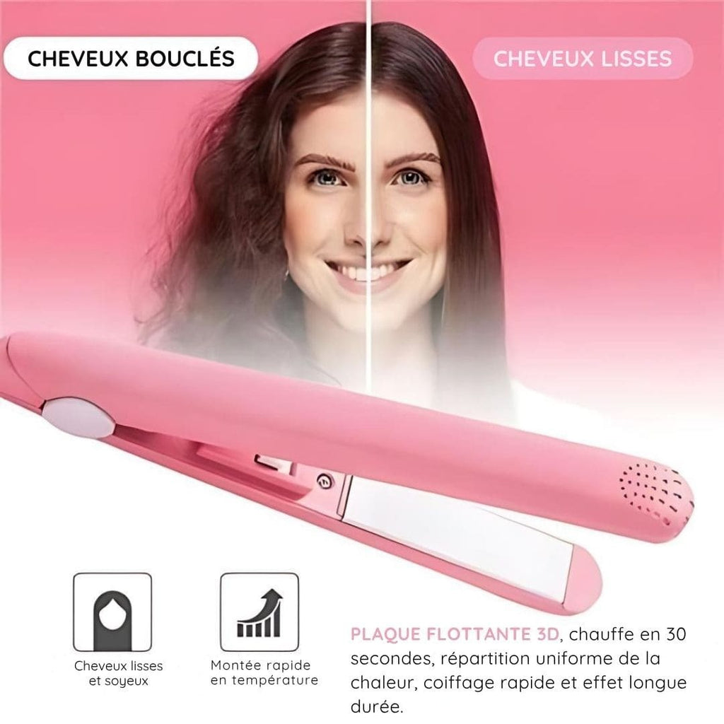 2-in-1 Mini Hair Straightener & Curler