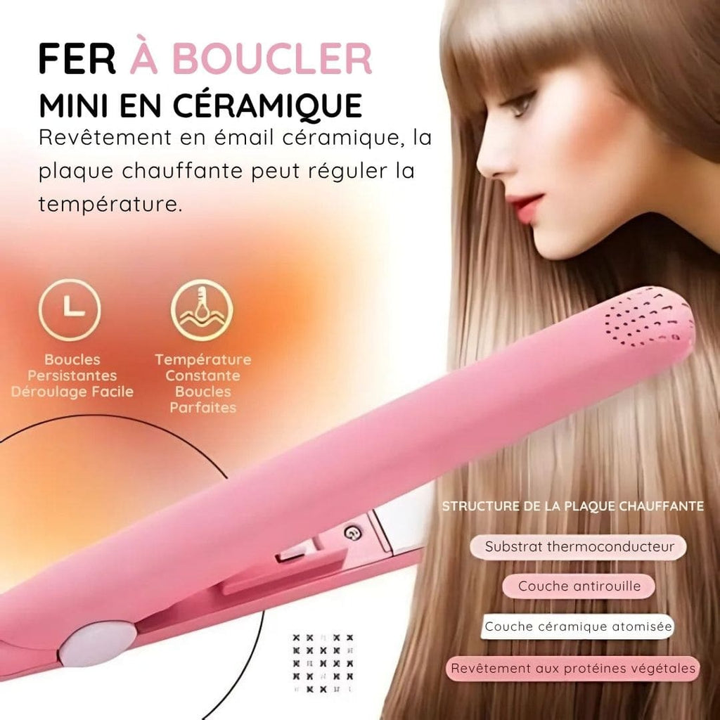 2-in-1 Mini Hair Straightener & Curler