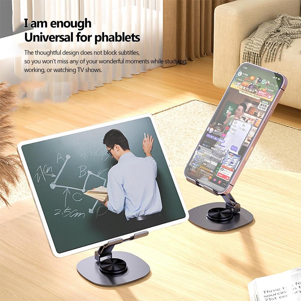 CIPTO High Quality Full Metal Material Mobile Holders Phone Stand Desktop Phone Tablet PC Holder with Non-slip Silicone