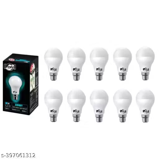 Gold Nation Pack of 10 Pieces LED 9 W Bulb Cool Day Light/Crystal_White